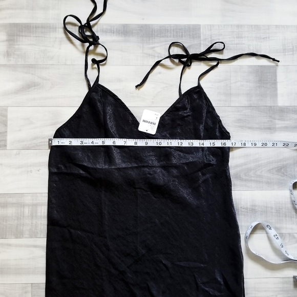 NWT Free People Tie Strap Slip Dress in Black - Picture 11 of 14